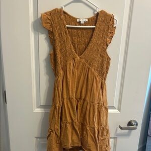 Rust Orange Tiered Dress